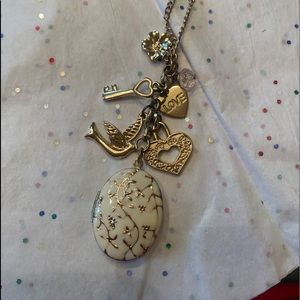 Long charm necklace